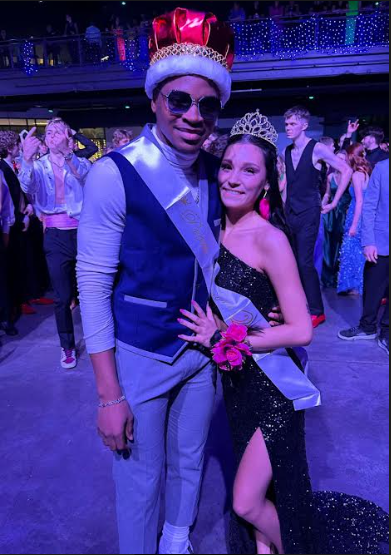 Prom King and Queen Jahmad Wilder and Kileigh Schmidt at Paris Town Hall, April 2023. This years prom will be held at the same location. 